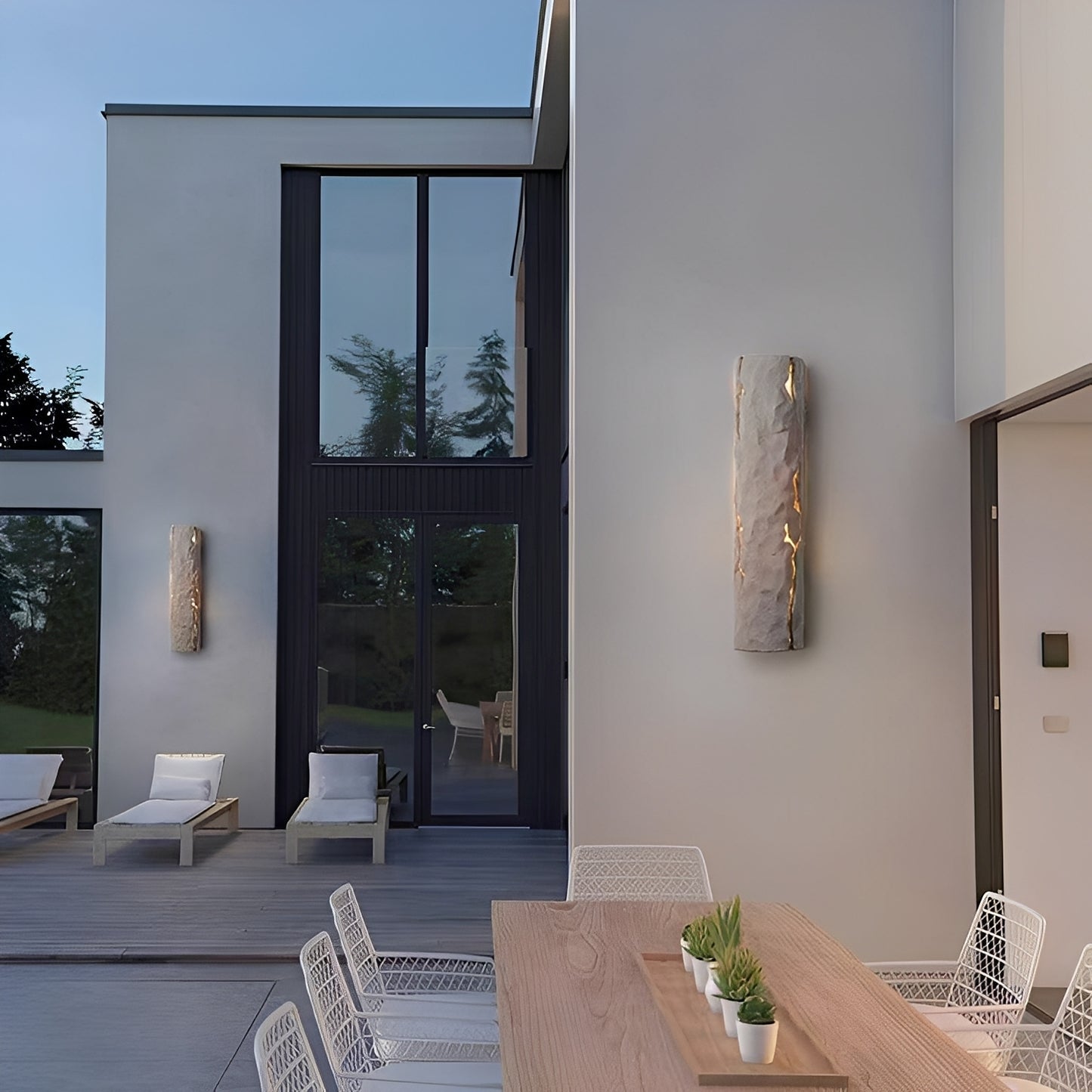 Rokka – Kreative Outdoor-Wandleuchte im Retro-Steinlook