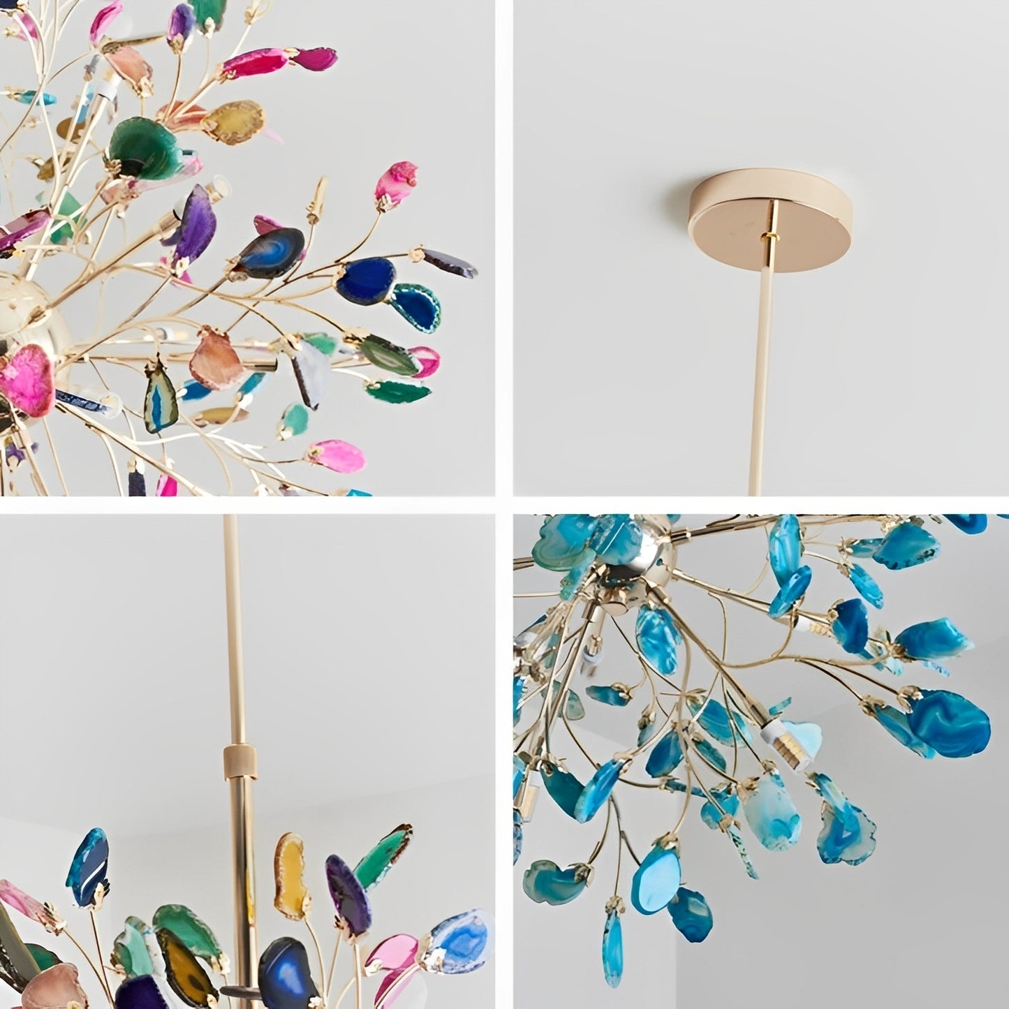 Ignis – Nordische Firefly-Pendelleuchte mit Achat-Glas