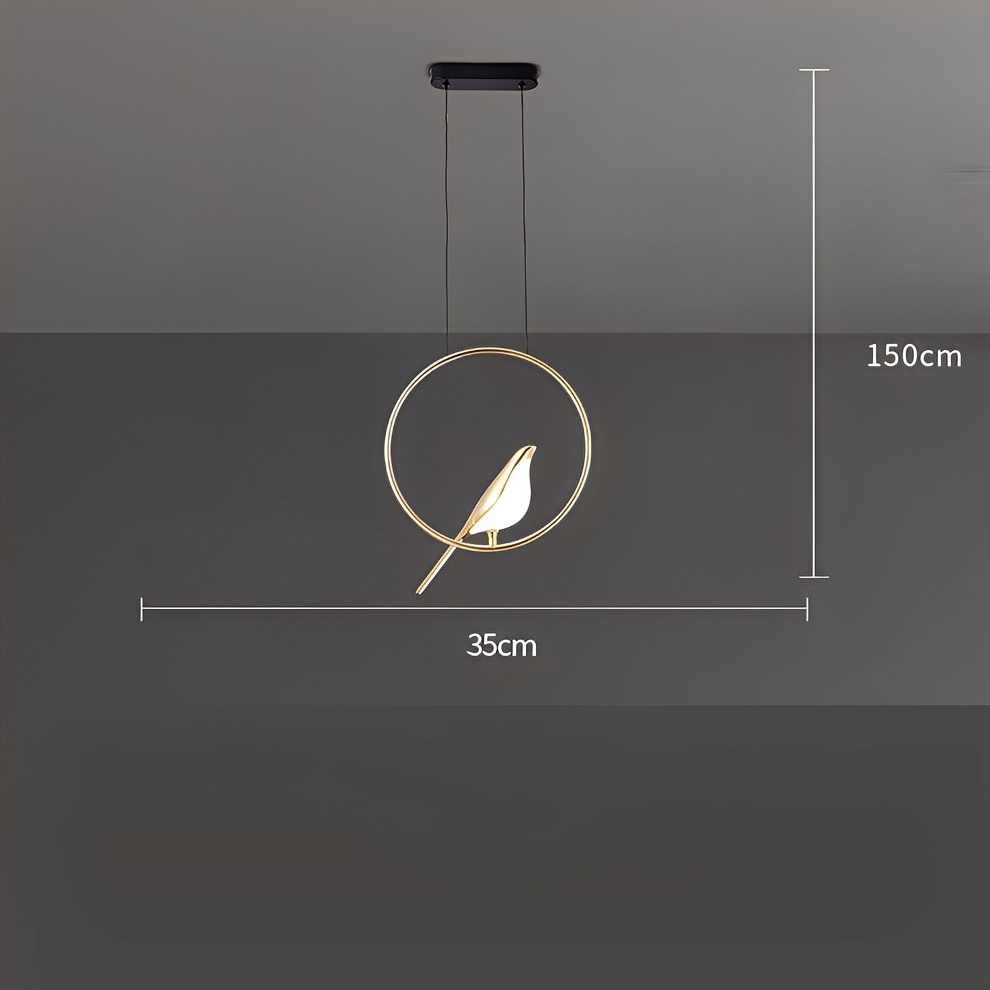 Emilia – Minimalistische Magpie Vogel Kronleuchter