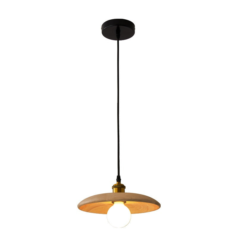 Elha – Tischlampe aus Massivholz und Eisen
