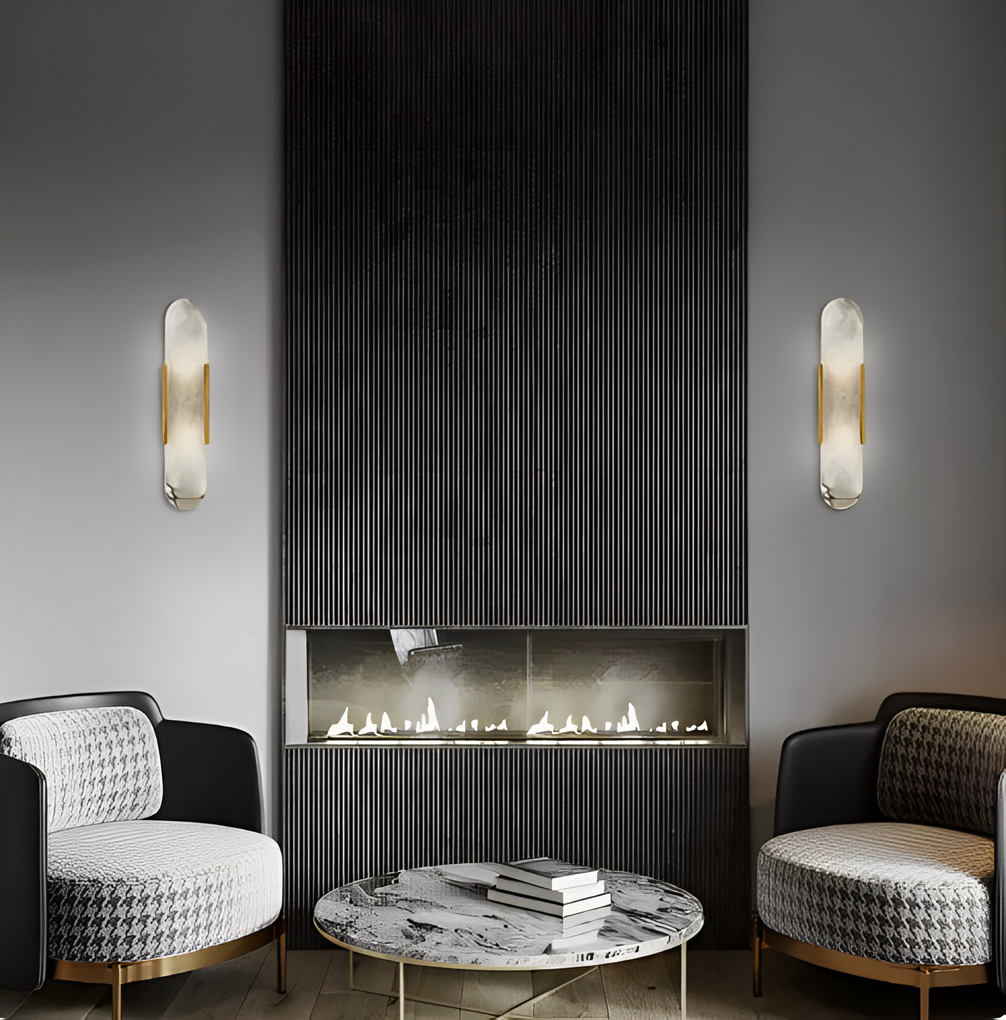 Orro – Postmoderne LED-Wandleuchte mit Marmor-Optik