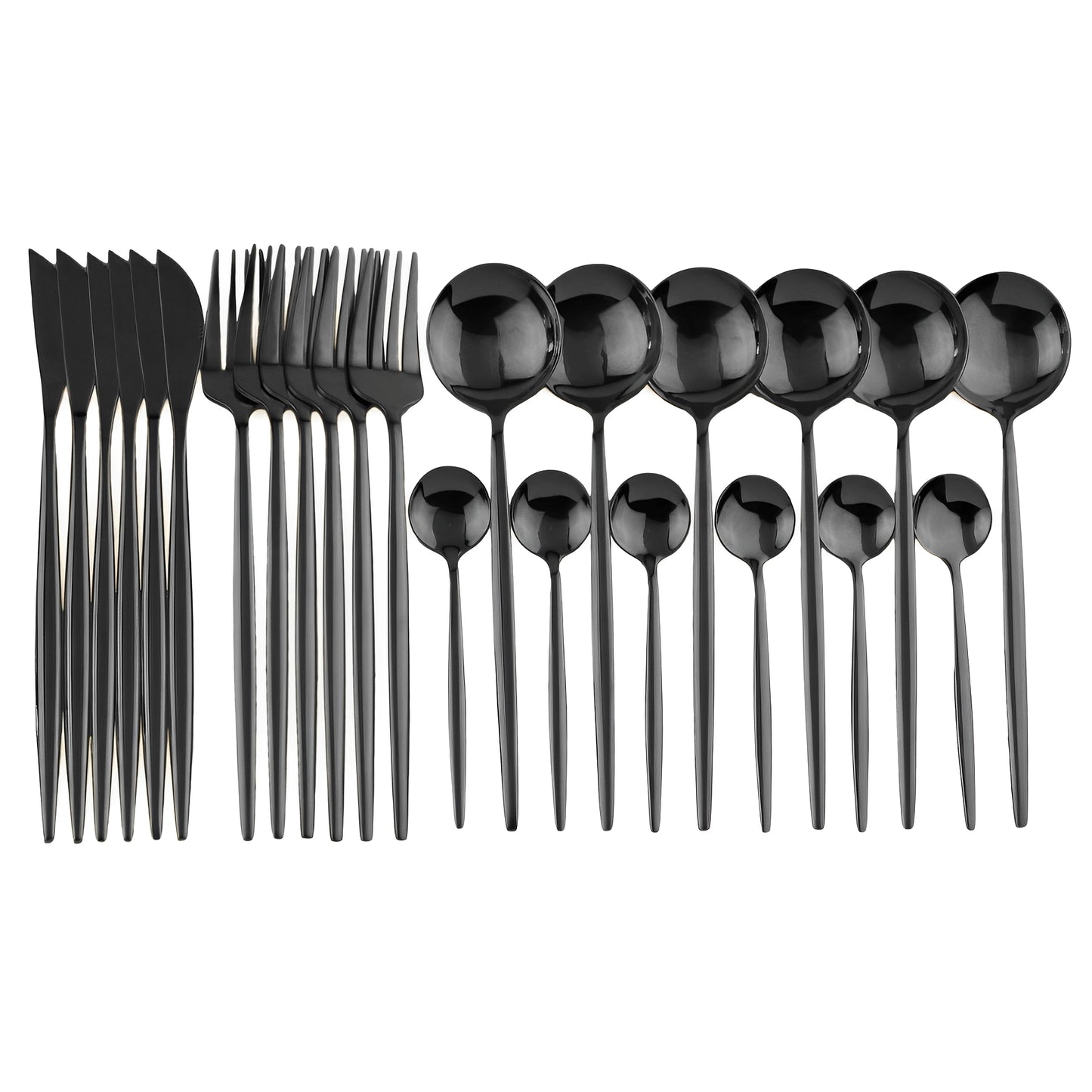 Stellan – 24-teiliges Edelstahl-Besteckset mit Hochglanz-Finish