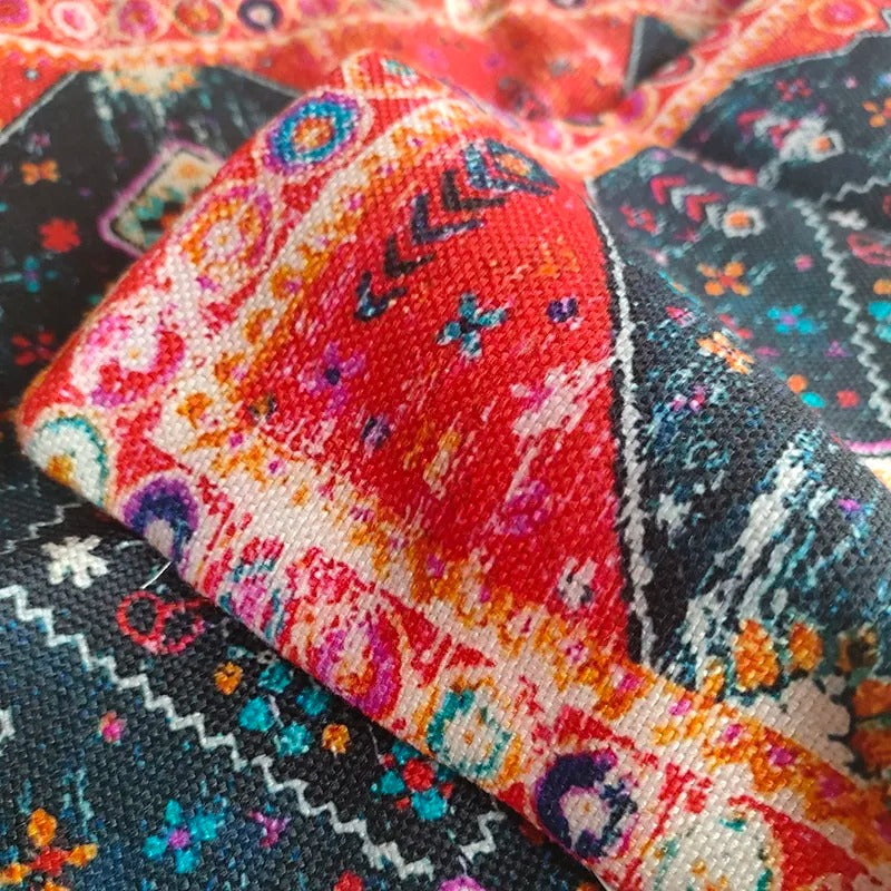 Yara – Boho Kissen mit geometrischem Muster