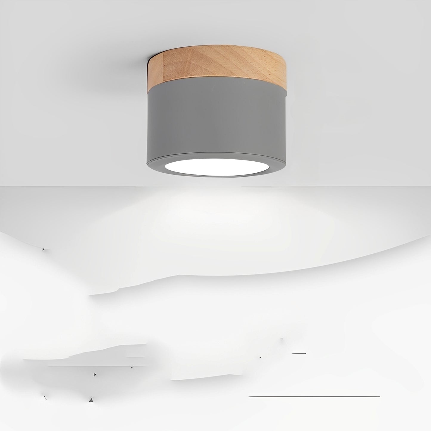 Lumi – Zylindrische Deckenleuchte im Nordic-Stil