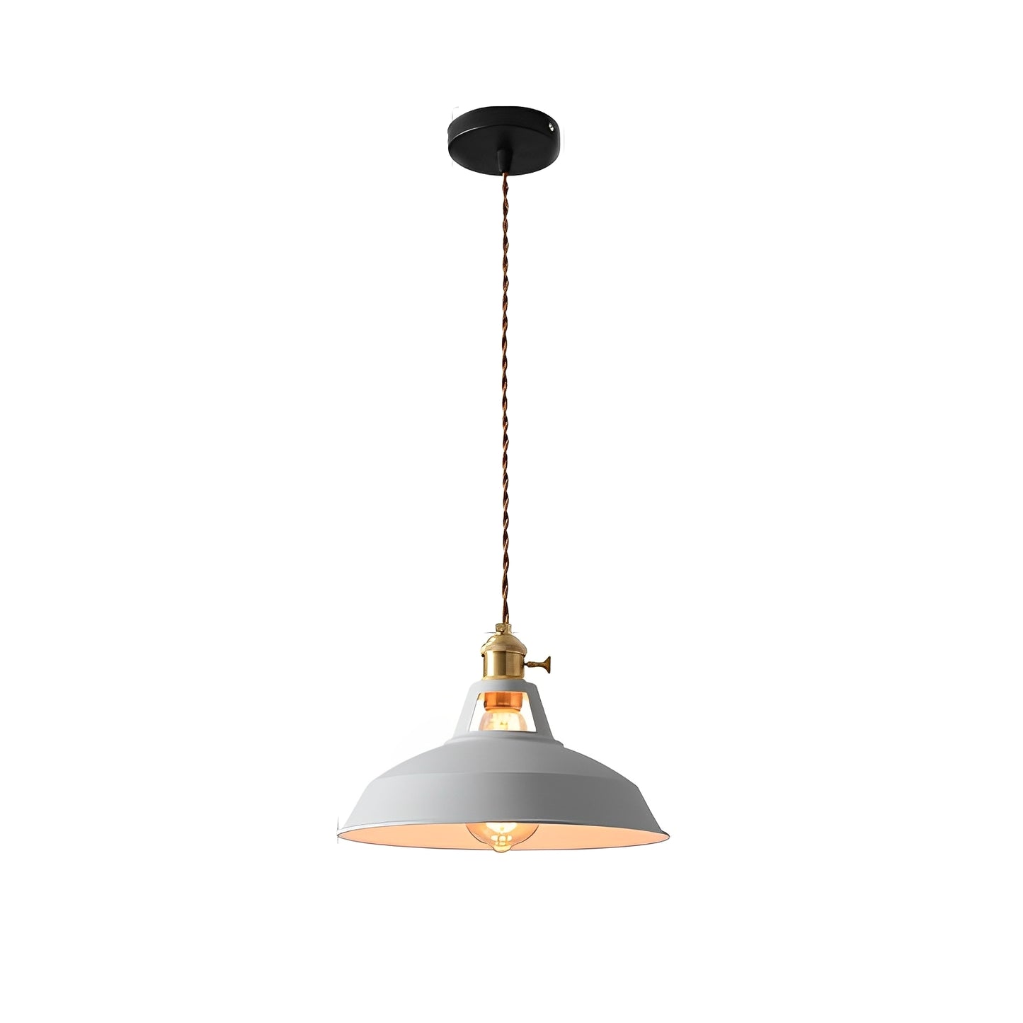 Mella – Industrie-Pendelleuchte im Macaron-Design aus Metall