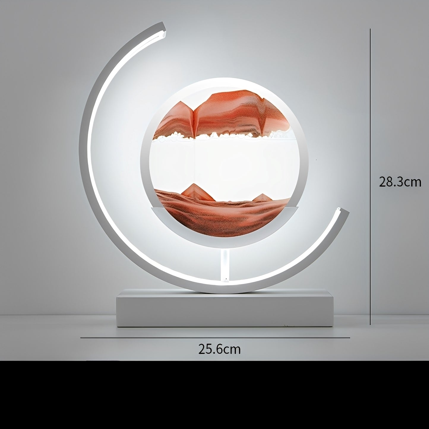 Meilin – Chinesische Glas-Tischlampe im Sanduhr-Design