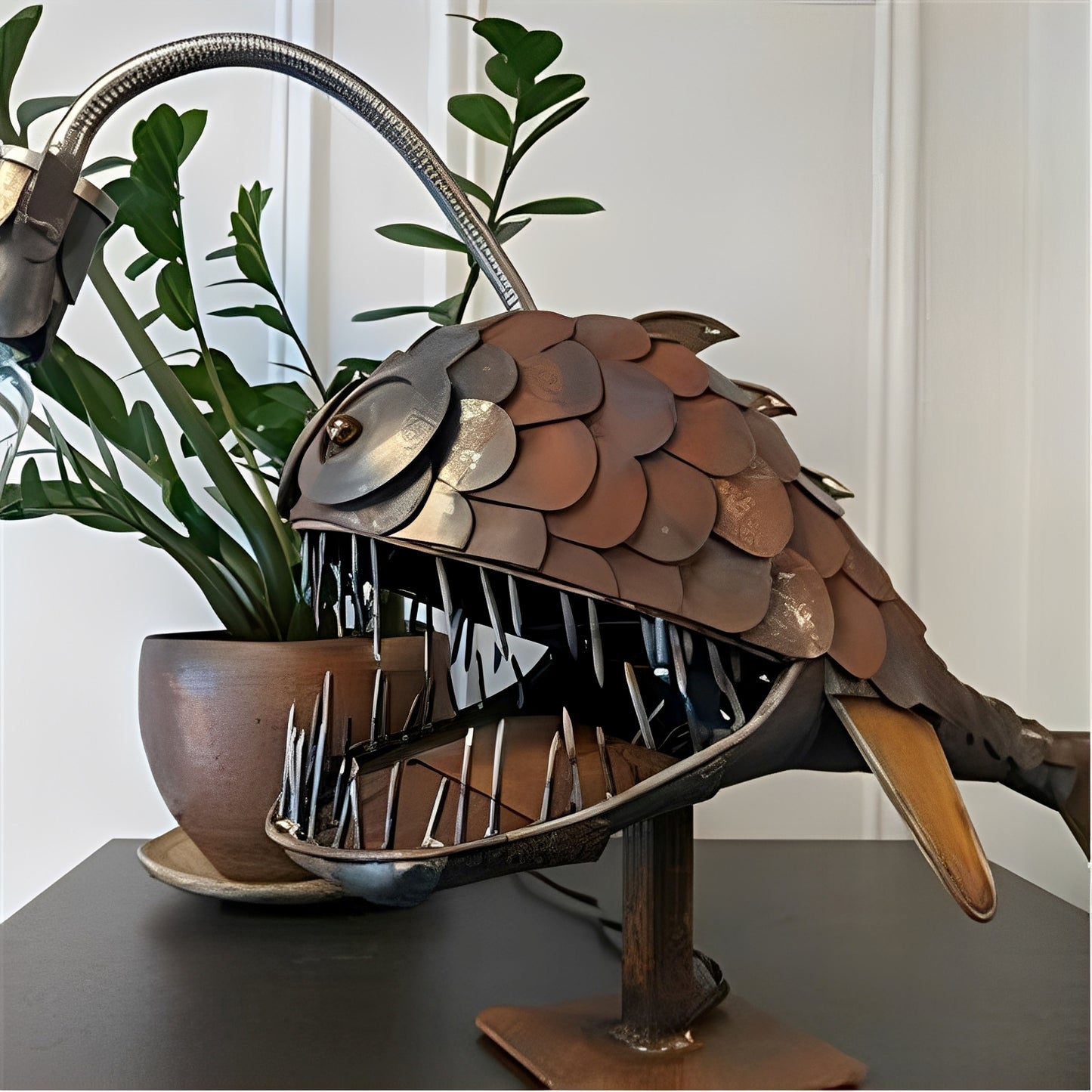 Perina – Retro Anglerfisch-Tischlampe
