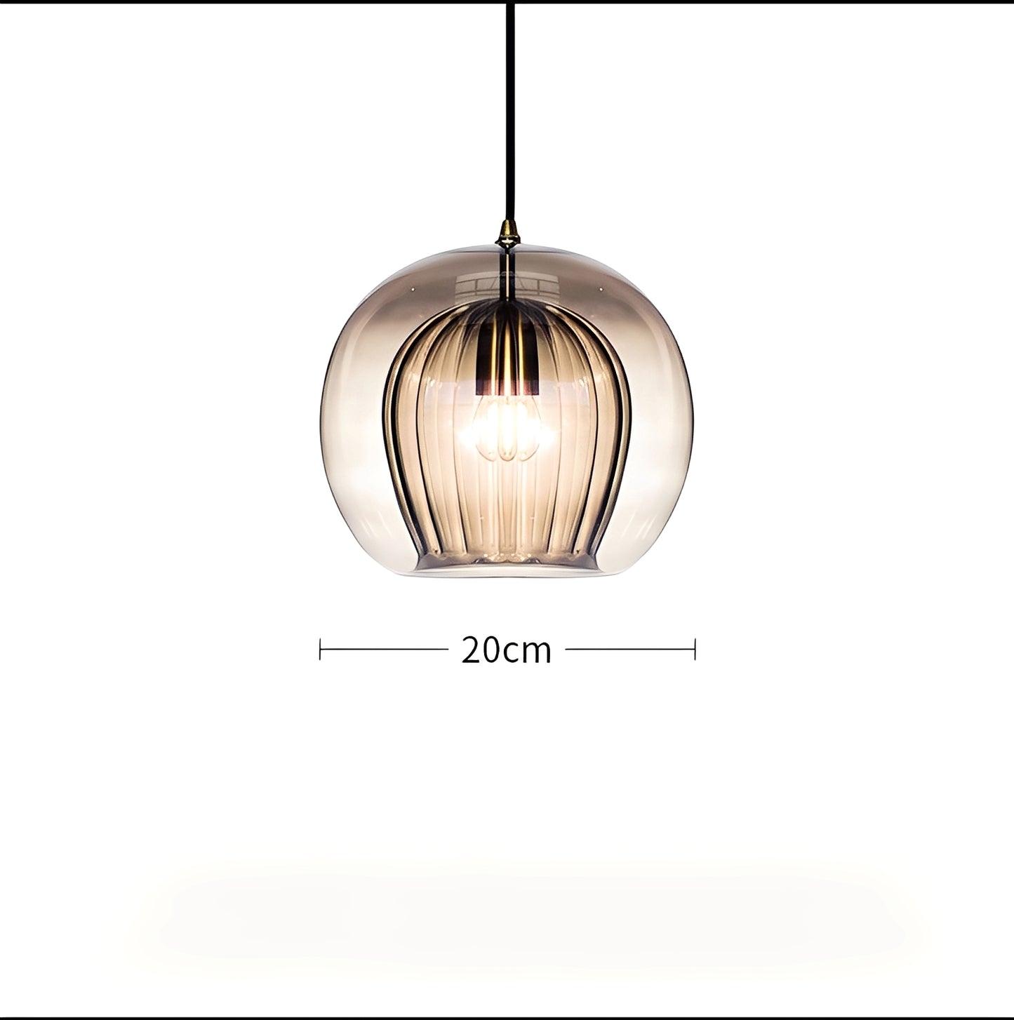 Mira – Schlichte Glas-Pendelleuchte