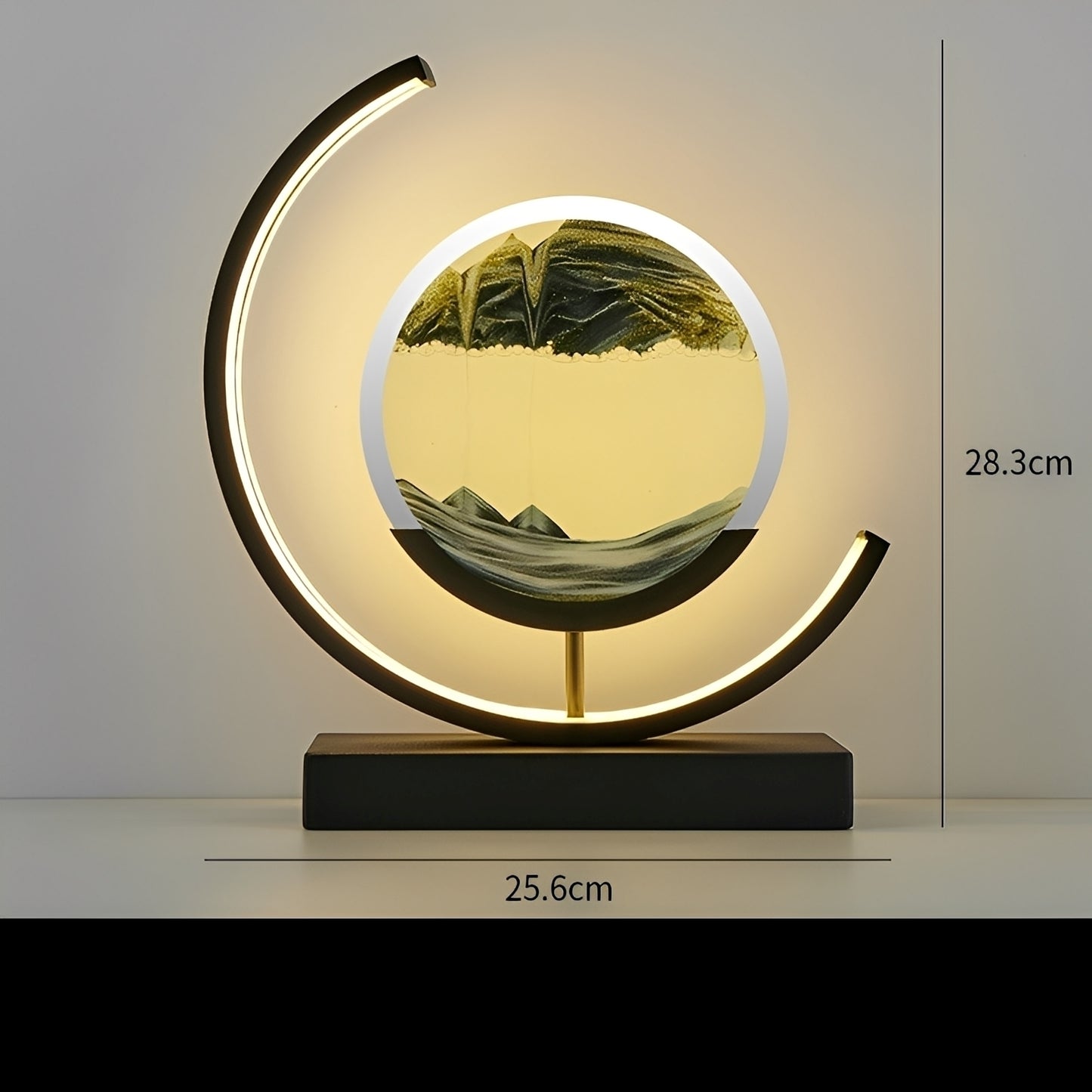 Meilin – Chinesische Glas-Tischlampe im Sanduhr-Design