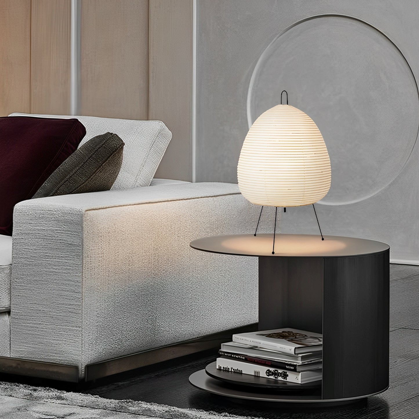 Suki – Japanische Tischlampe mit Reispapier-Schirm