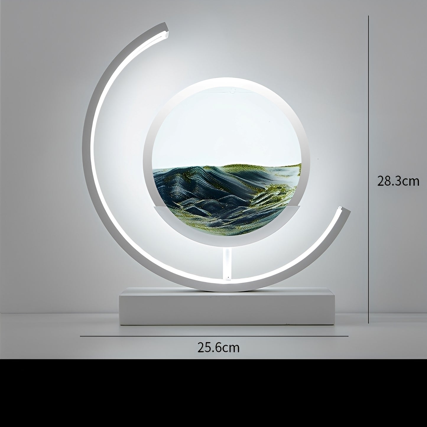 Meilin – Chinesische Glas-Tischlampe im Sanduhr-Design