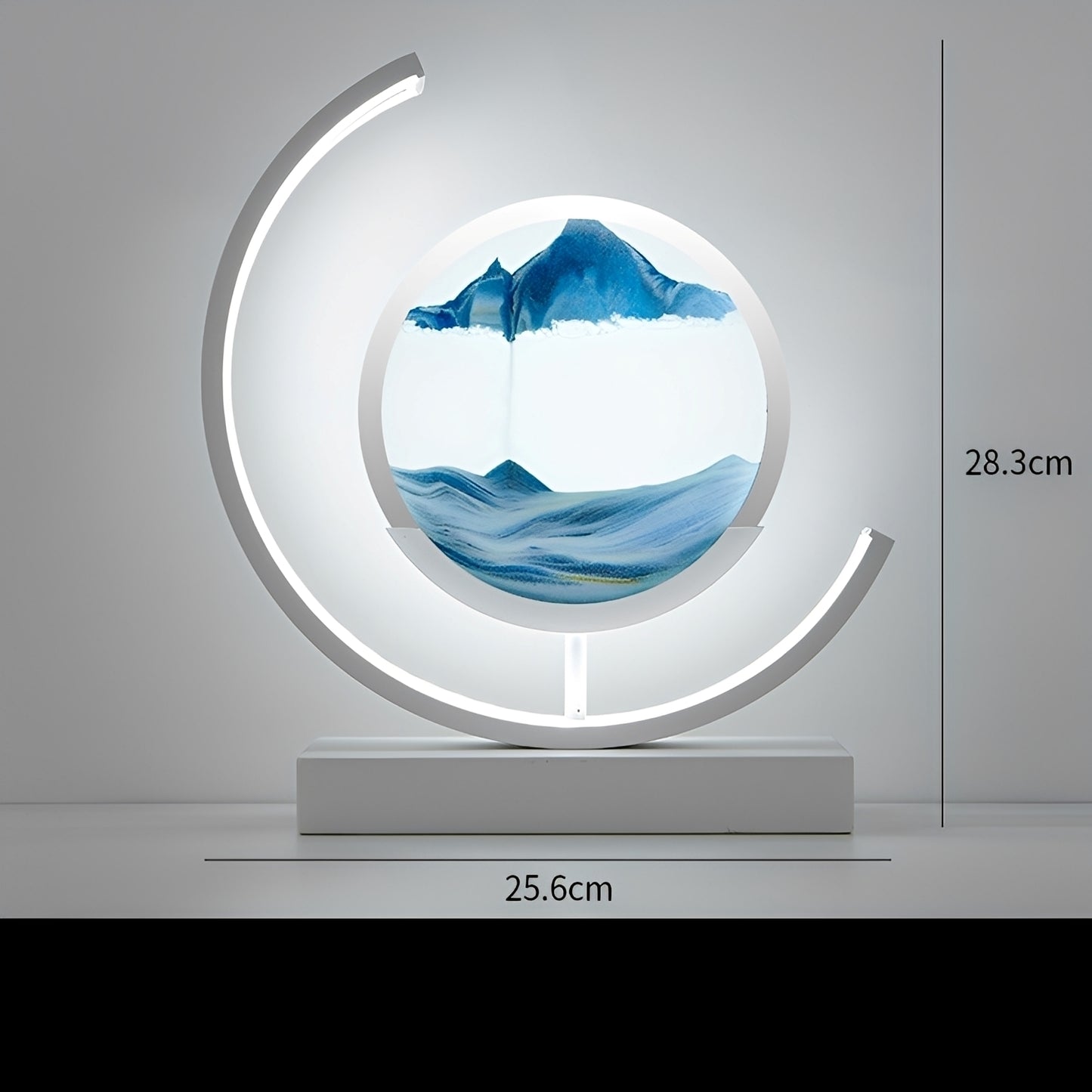 Meilin – Chinesische Glas-Tischlampe im Sanduhr-Design