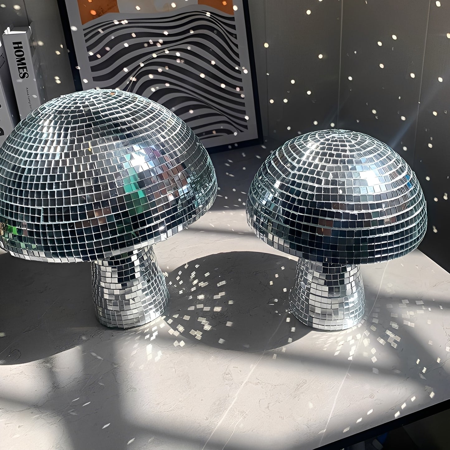 MiraMush – Handgefertigte Pilzlampe aus Spiegelglas