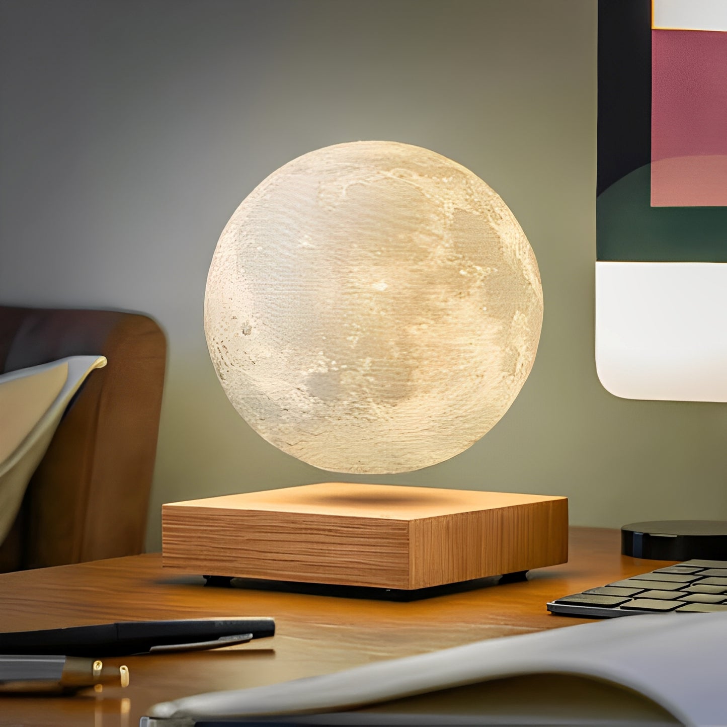 Lunaris – Schwebende 3D-Mondlampe