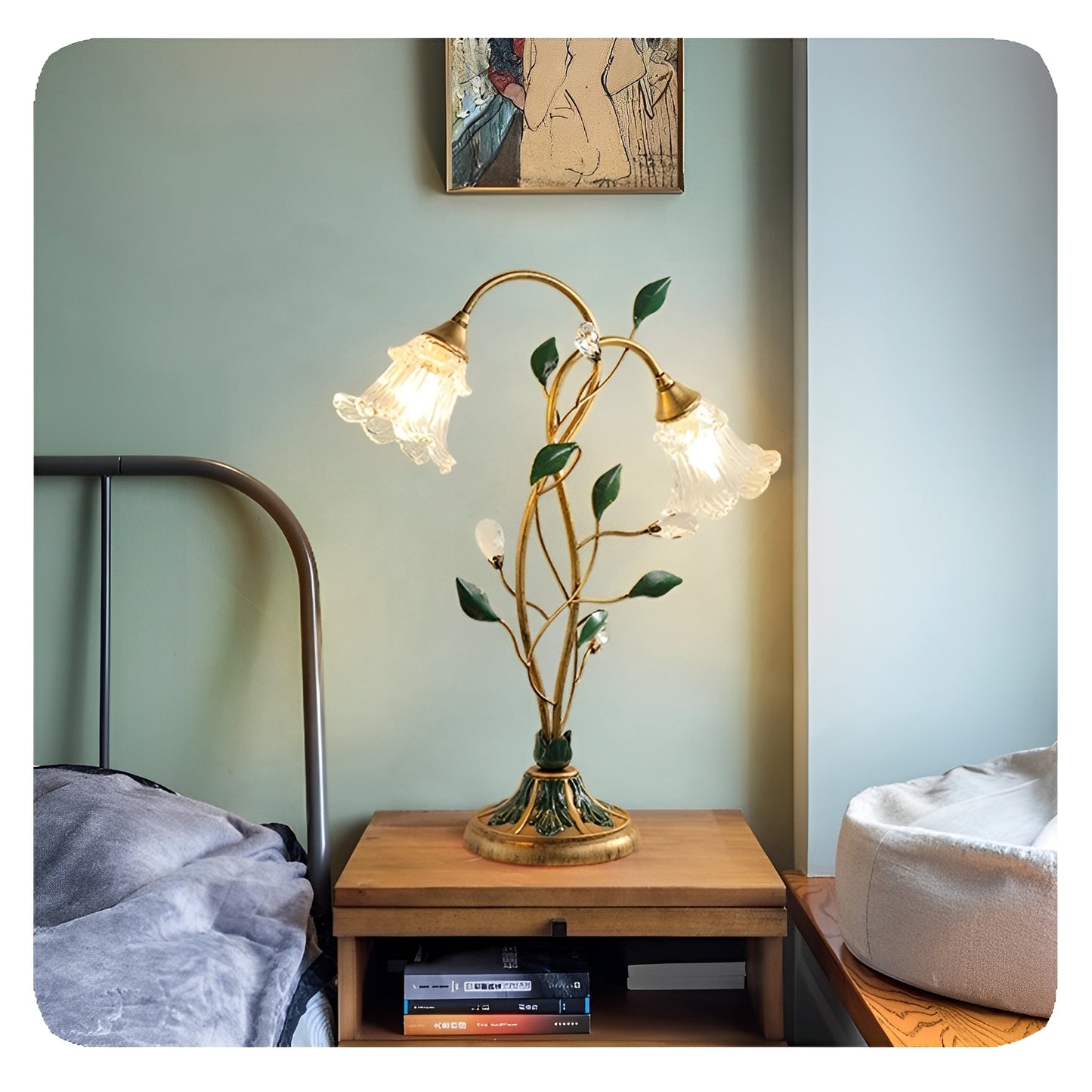 Ella – Französische Blumentischlampe