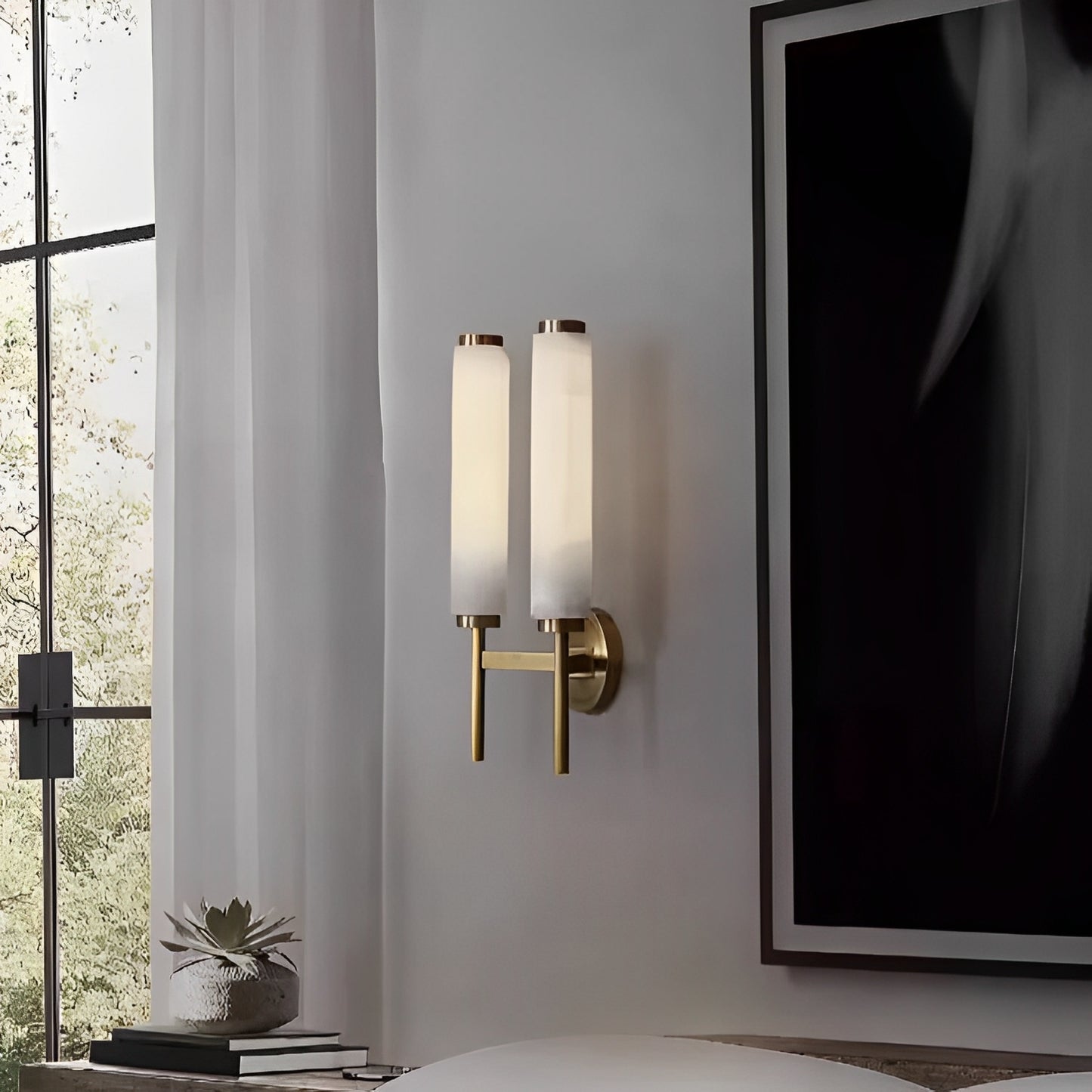 Vivia – Moderne Wandleuchte mit Marmorakzenten: Stilvolle Eleganz für Ihre Wände
