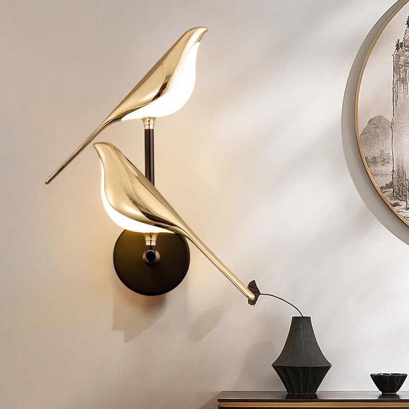 Vogelförmige Wohnzimmer-Wandlampe