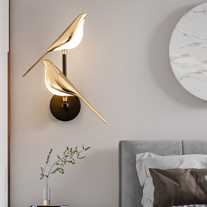 Vogelförmige Wohnzimmer-Wandlampe