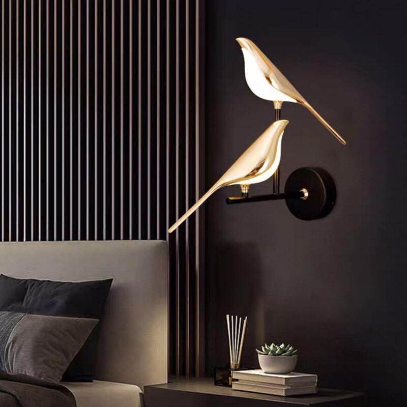 Vogelförmige Wohnzimmer-Wandlampe