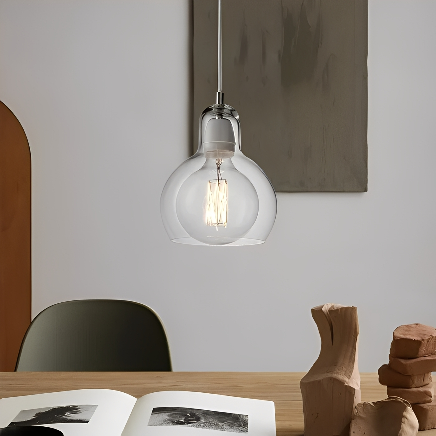 Nora – Minimalistische Glas-Hängelampe