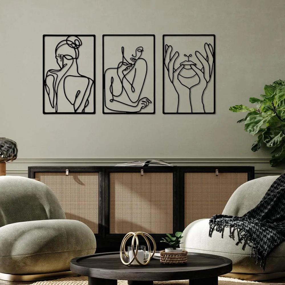 Vero - Moderne Wanddeko Gesicht in Hand aus Eisen