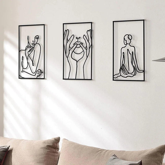 Vero - Moderne Wanddeko Gesicht in Hand aus Eisen