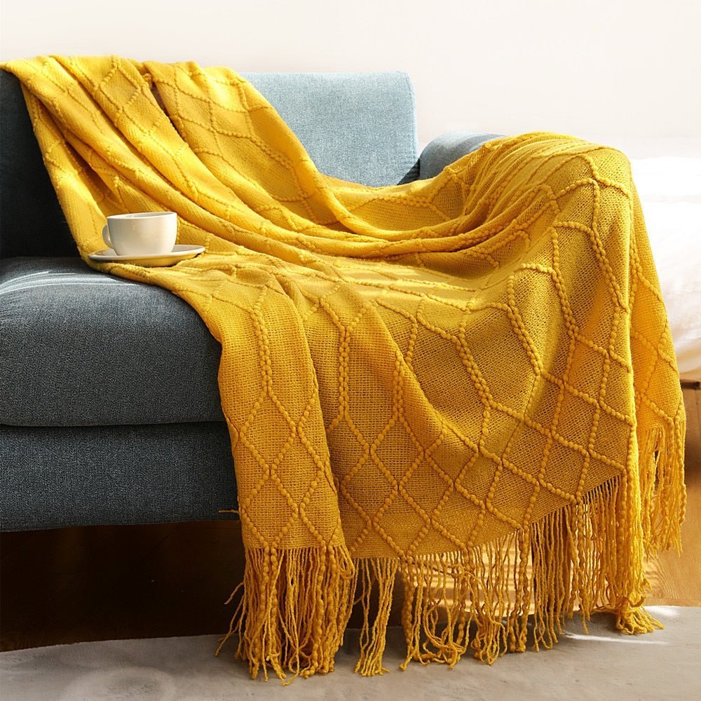 Uela – Sofadecke aus Korallenfleece im Uni-Design
