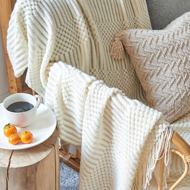 Uela – Sofadecke aus Korallenfleece im Uni-Design