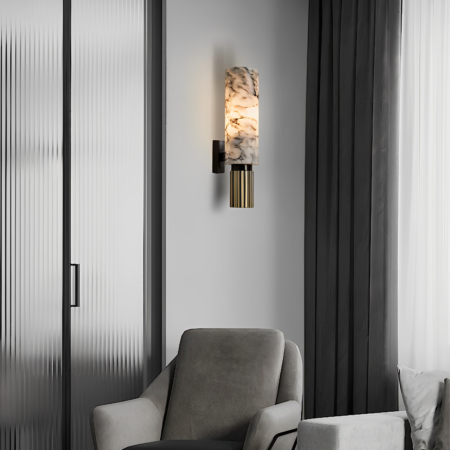 Valeria – Wandleuchte mit Marmoroptik für luxuriöse Akzente