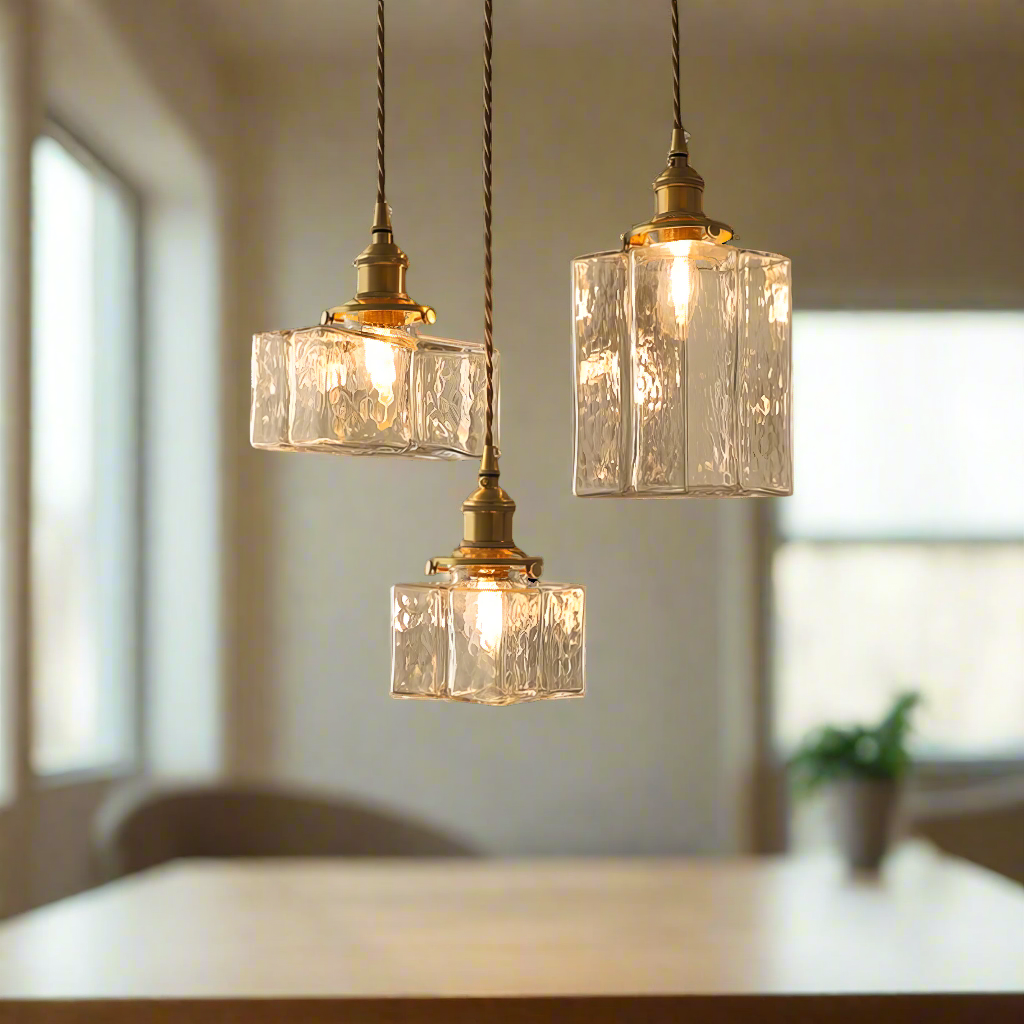 Farrah - Moderne Hängelampe aus Glas im Retro-Stil