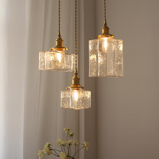Farrah - Moderne Hängelampe aus Glas im Retro-Stil