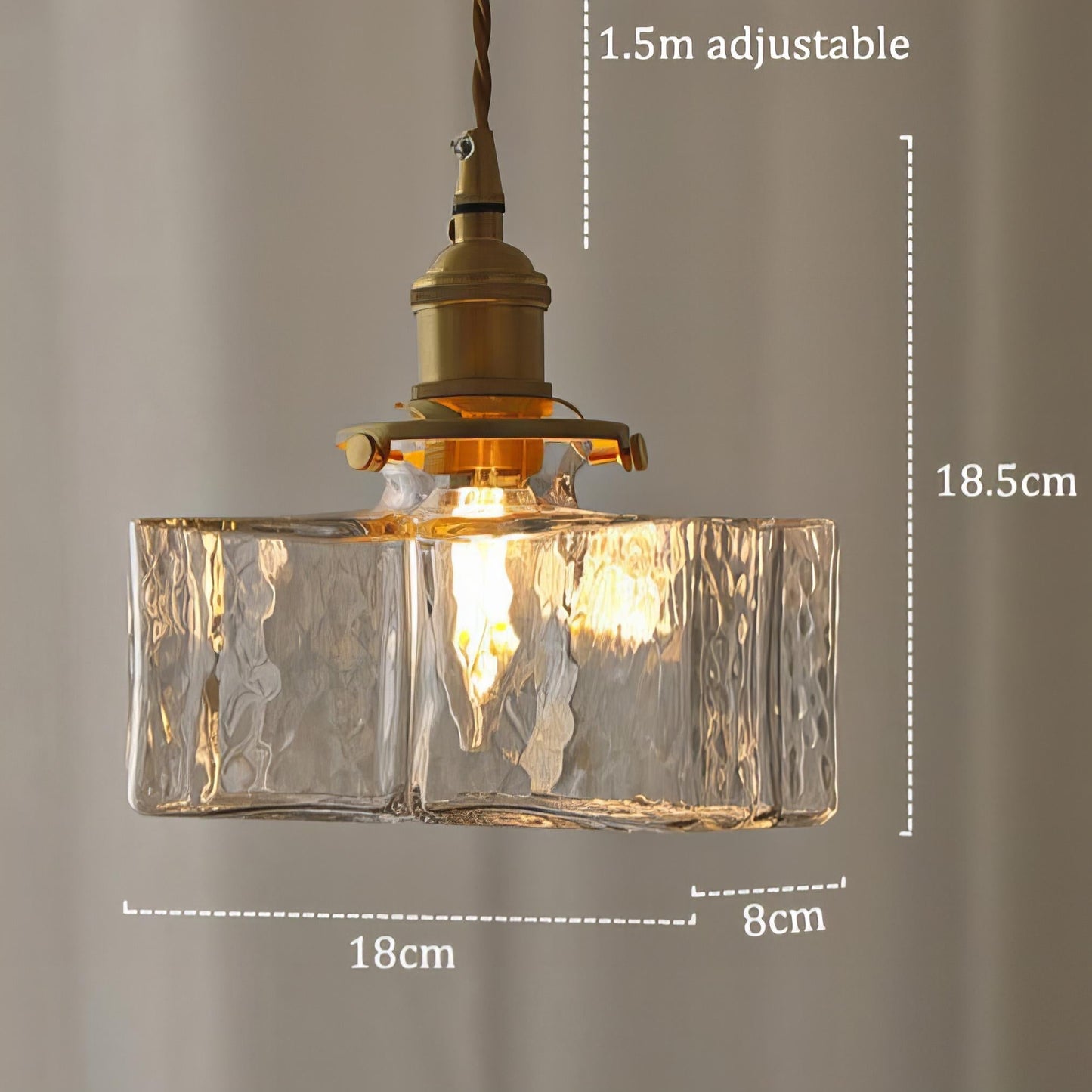 Farrah - Moderne Hängelampe aus Glas im Retro-Stil