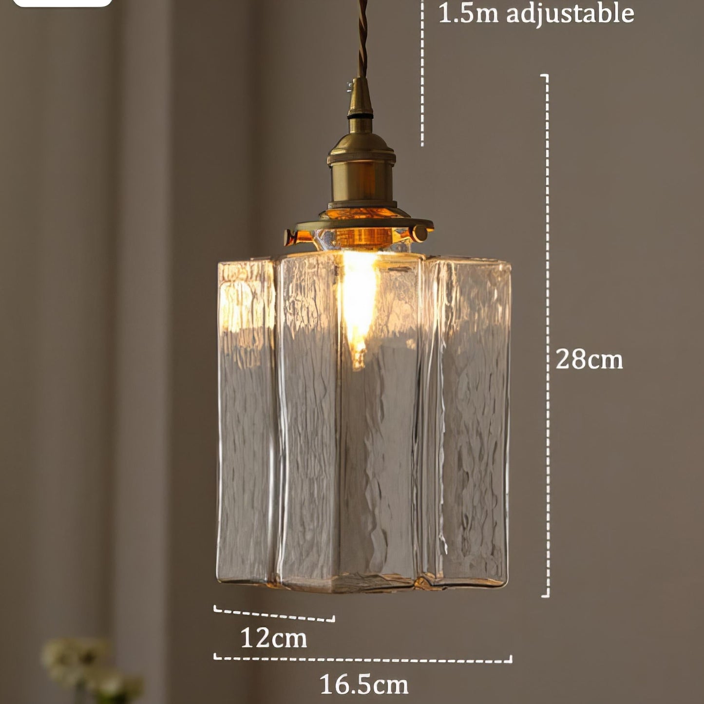 Farrah - Moderne Hängelampe aus Glas im Retro-Stil