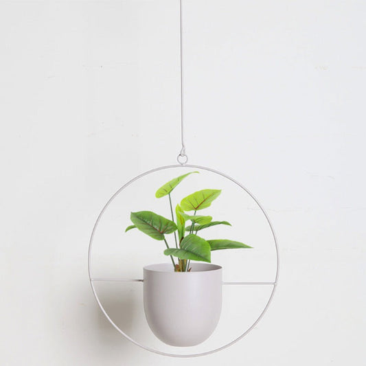 LeafLoop – Moderner Hänge-Pflanztopf aus Metall mit elegantem Touch