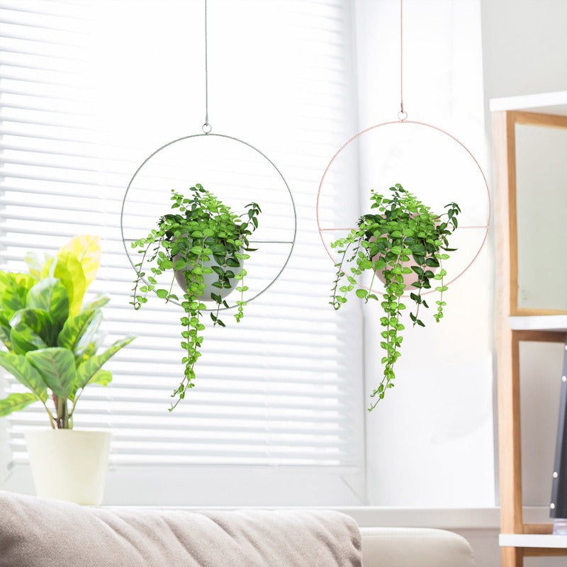 LeafLoop – Moderner Hänge-Pflanztopf aus Metall mit elegantem Touch