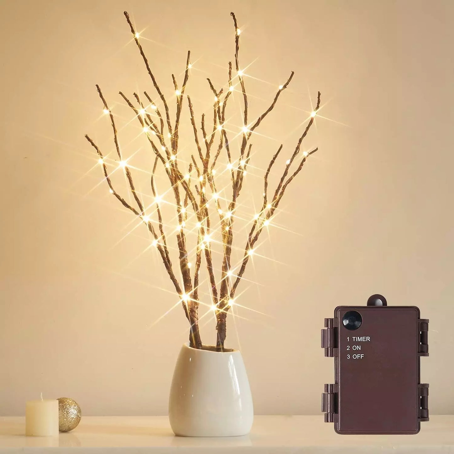Marilyn – Weidenzweig-Lampe mit sanftem Naturlicht
