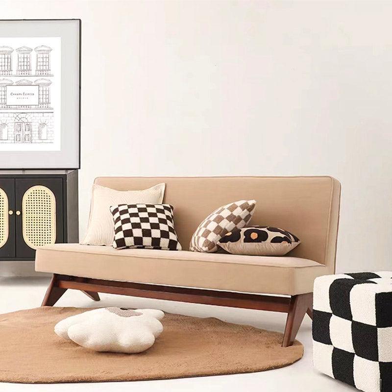 Checker-Kissenhülle – Flauschiger Bezug in Matcha- oder Kaffeeton fürs Sofa