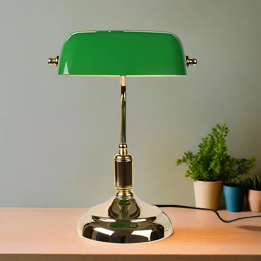 Theresa – Europäische Tischlampe mit Glasfuß: Klassischer Stil trifft zeitlose Eleganz