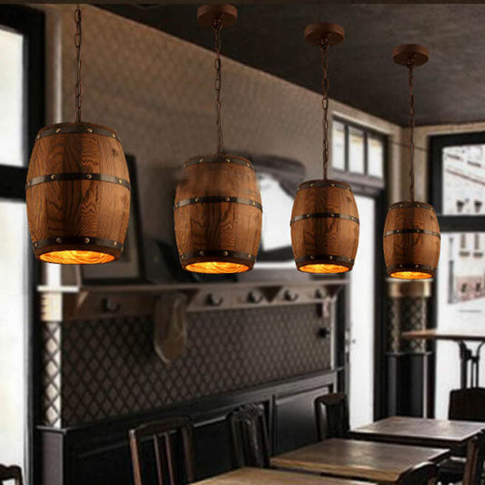 Arlo – Rustikaler Holz-Bar-Kronleuchter