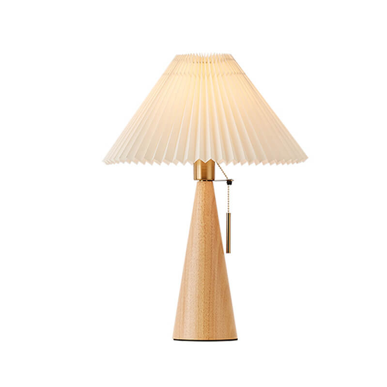 Emilia – Japanische Faltbare Holz LED Tischlampe