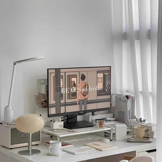 Evelyn – Vintage Cremeglas Tischlampe