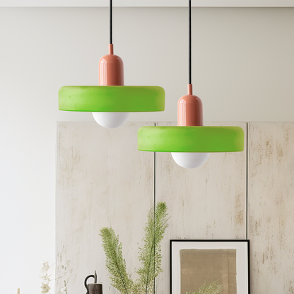 Bunte LED-Glas-Pendelleuchte