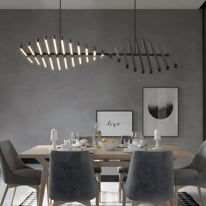 Modische Büro-Streifenlampen in Fischgrätenform