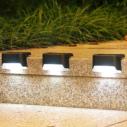Wetterresistente LED-Stufenlichter mit Solarbetrieb (4er-Pack)