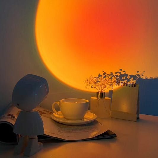 SpaceShine – Astronauten-Tischlampe mit Sonnenuntergangslicht