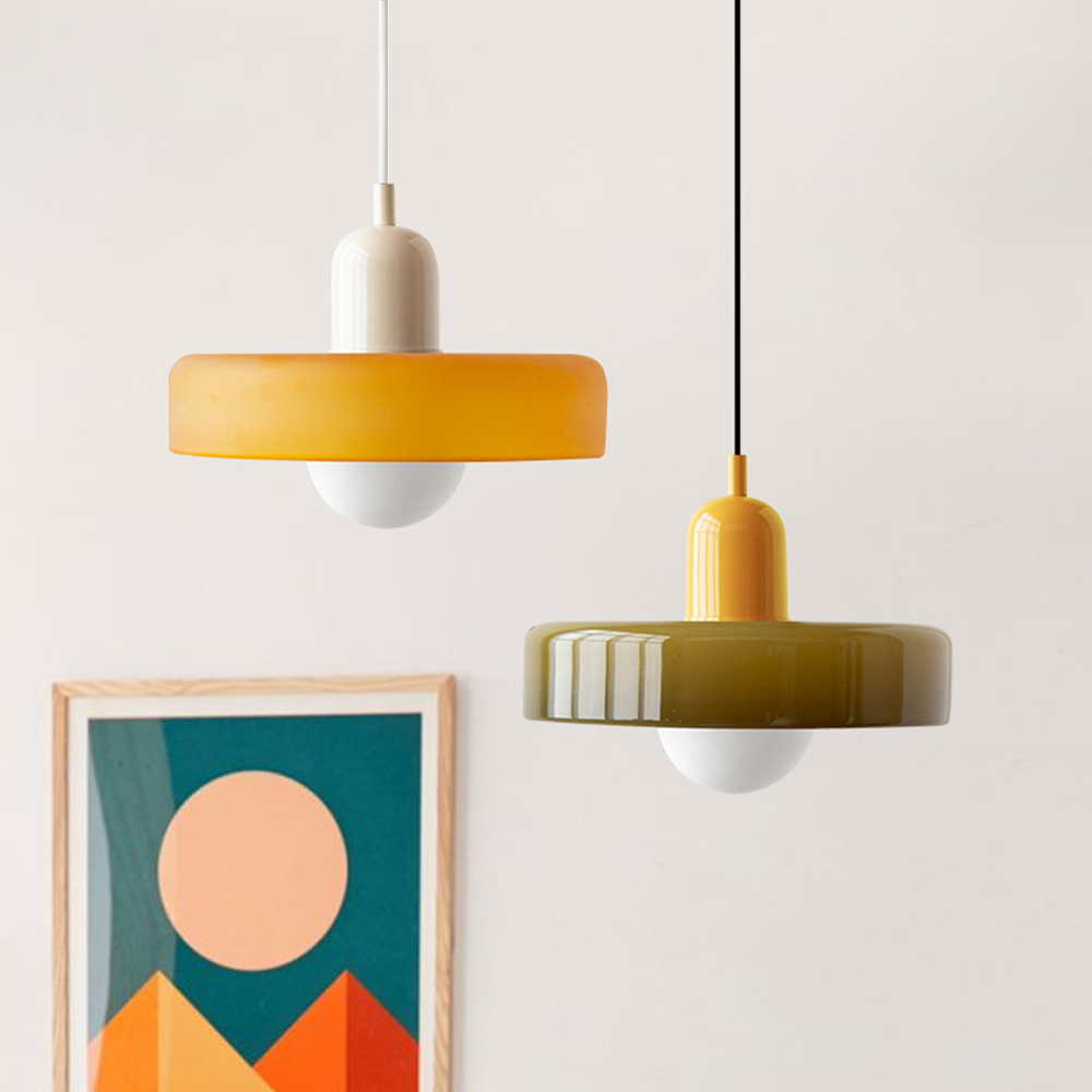 Bunte LED-Glas-Pendelleuchte