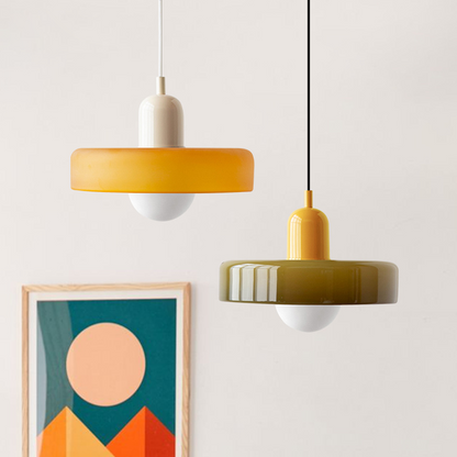 Bunte LED-Glas-Pendelleuchte