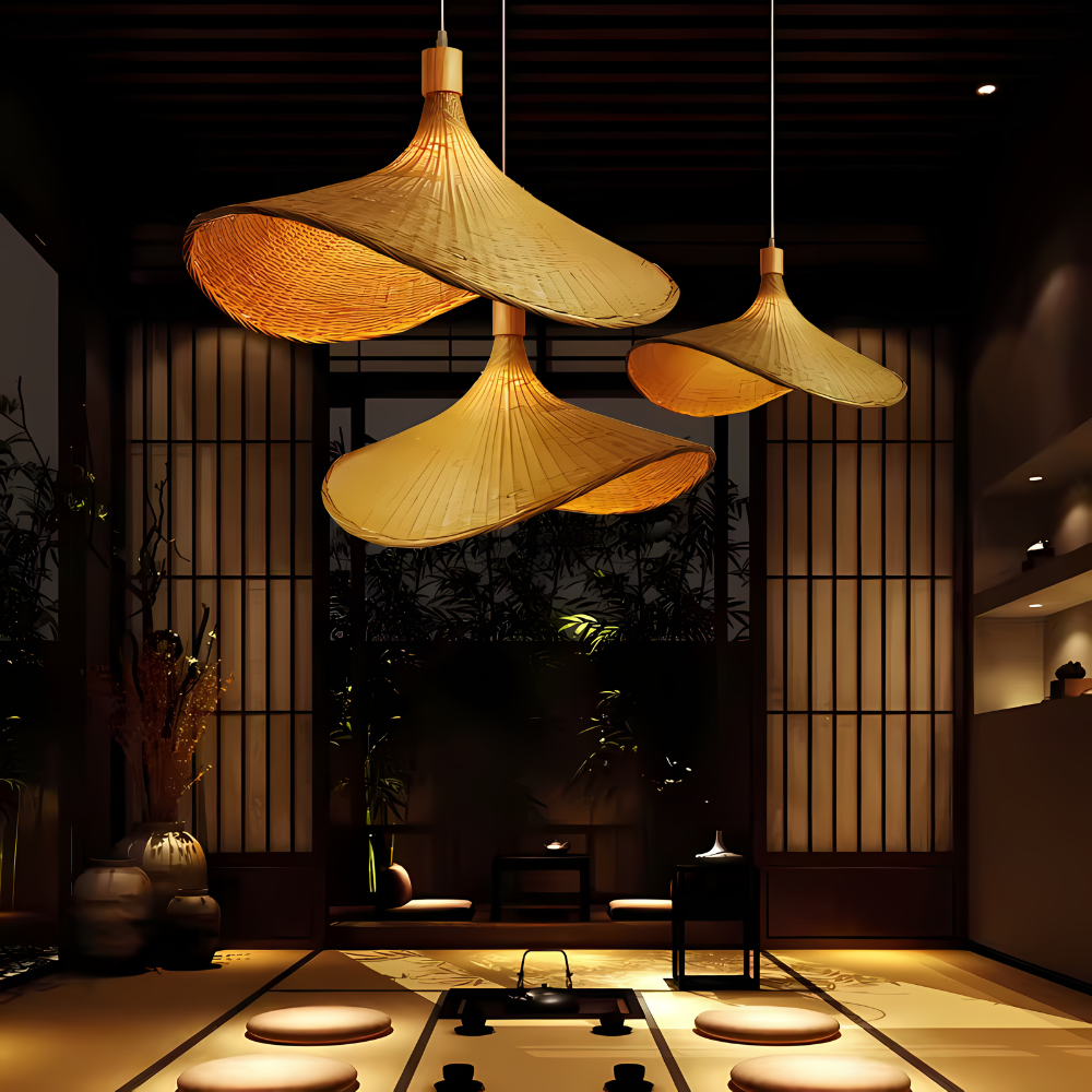 Bambusa – Rattan-Bambus Pendelleuchte