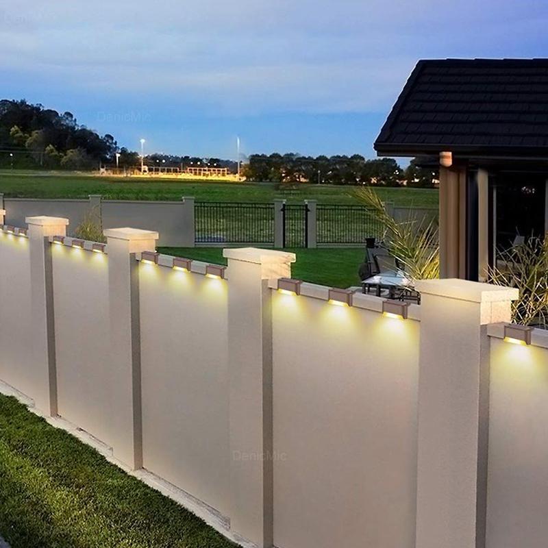 Wetterresistente LED-Stufenlichter mit Solarbetrieb (4er-Pack)