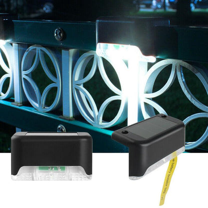 Wetterresistente LED-Stufenlichter mit Solarbetrieb (4er-Pack)